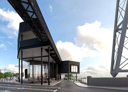 Newport Transporter Bridge Visitor Centre visualisation