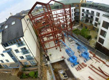 Timelapse Video: Steel Frame at Dockside Apartments, Bristol