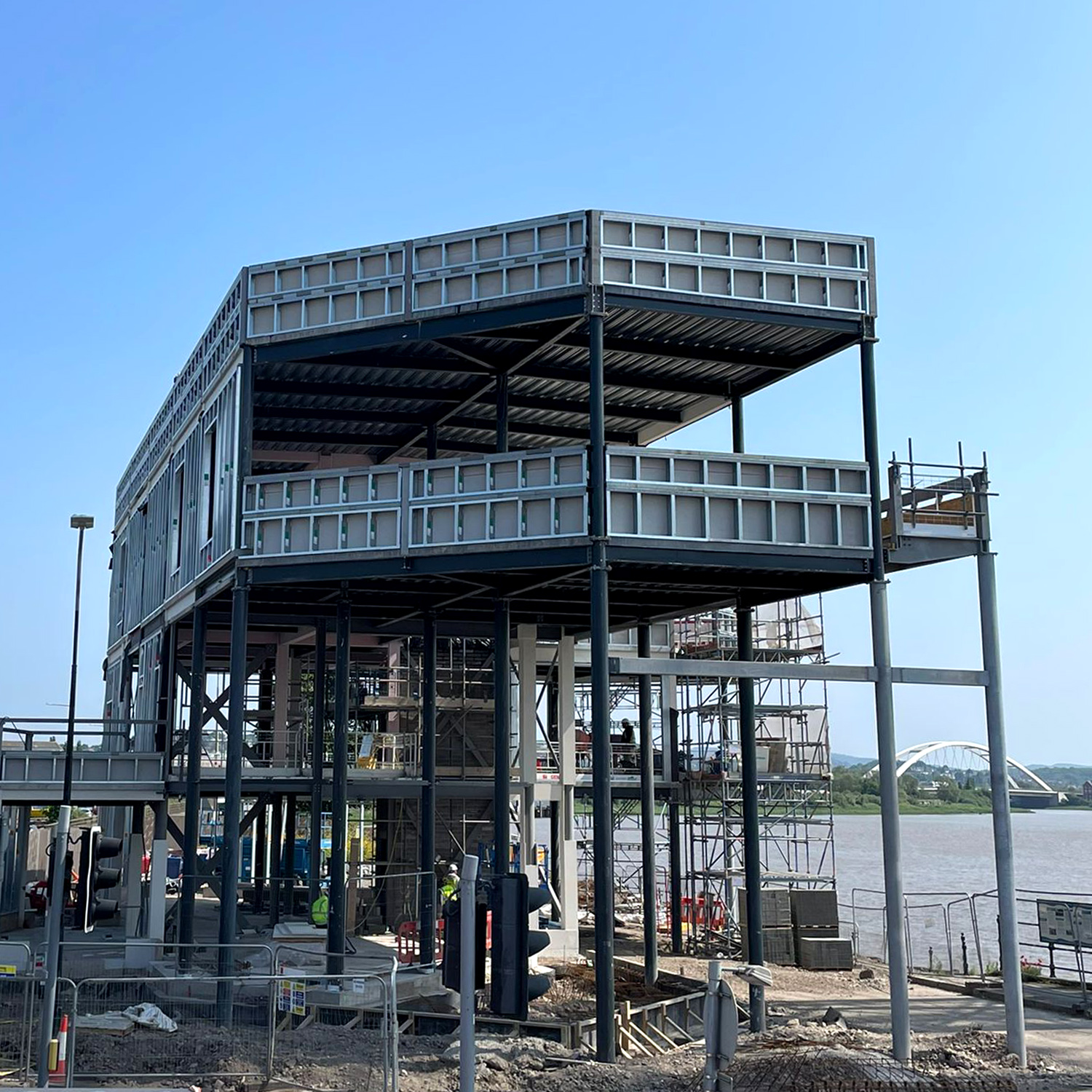 Newport Transporter Bridge Visitor Centre takes shape